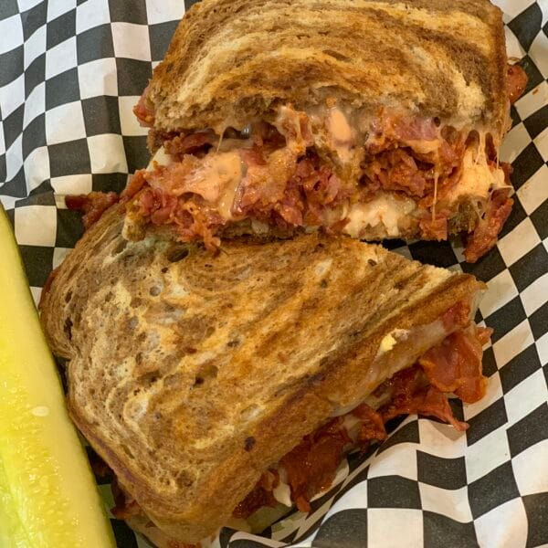 Hot Pastrami Rachel Sandwich