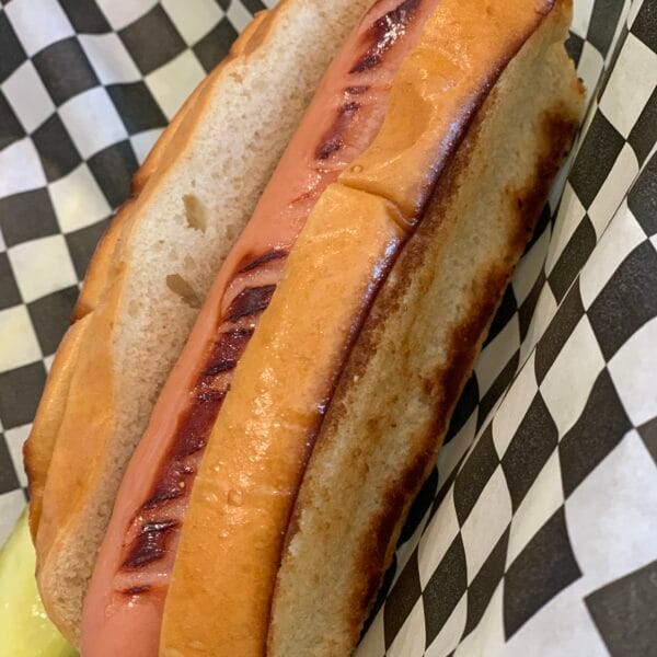 Hot Dog with Chips and Pickle